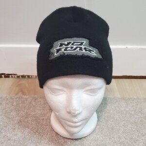 NO FEAR Vintage Y2K 90s Beanie Toque Winter Hat Knit Black White Grey Men's OS